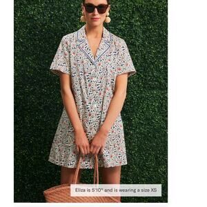 Tuckernuck Floral Print Midi Dress - Blue and Red